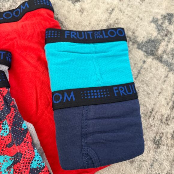 NWT Fruit Of The Loom Stretch Micro Mesh Boys Boxer Briefs Multi XL Set Of 5 - Picture 3 of 4